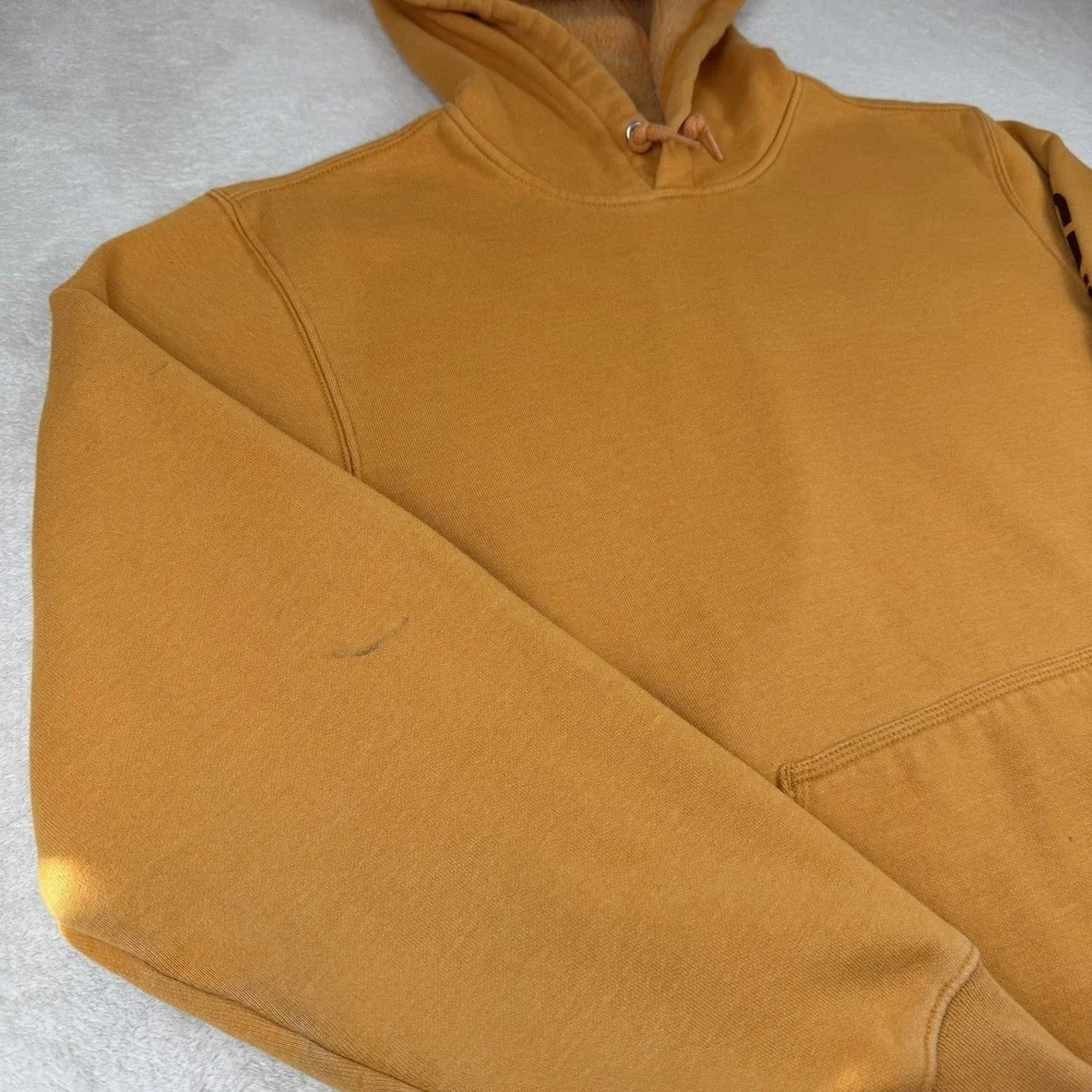 Carhartt Loose Fit Graphic Hoodie Sweatshirt Pullover K288 Q27 Orange Men Medium